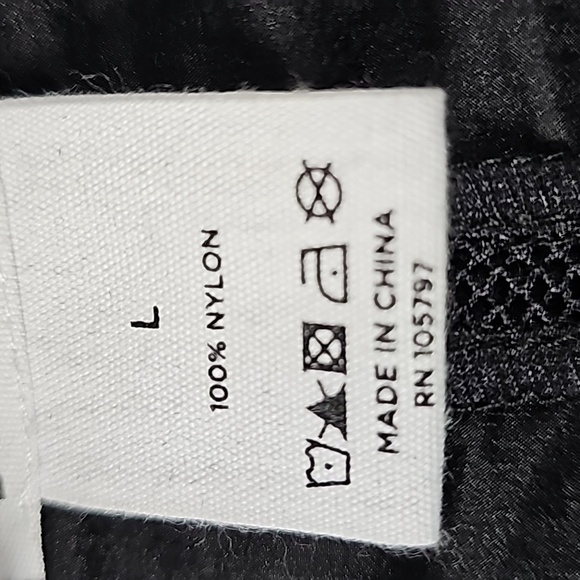 BCBGeneration Black Shiny Windbreaker Drawstring Hooded Bomber Jacket - Picture 11 of 14